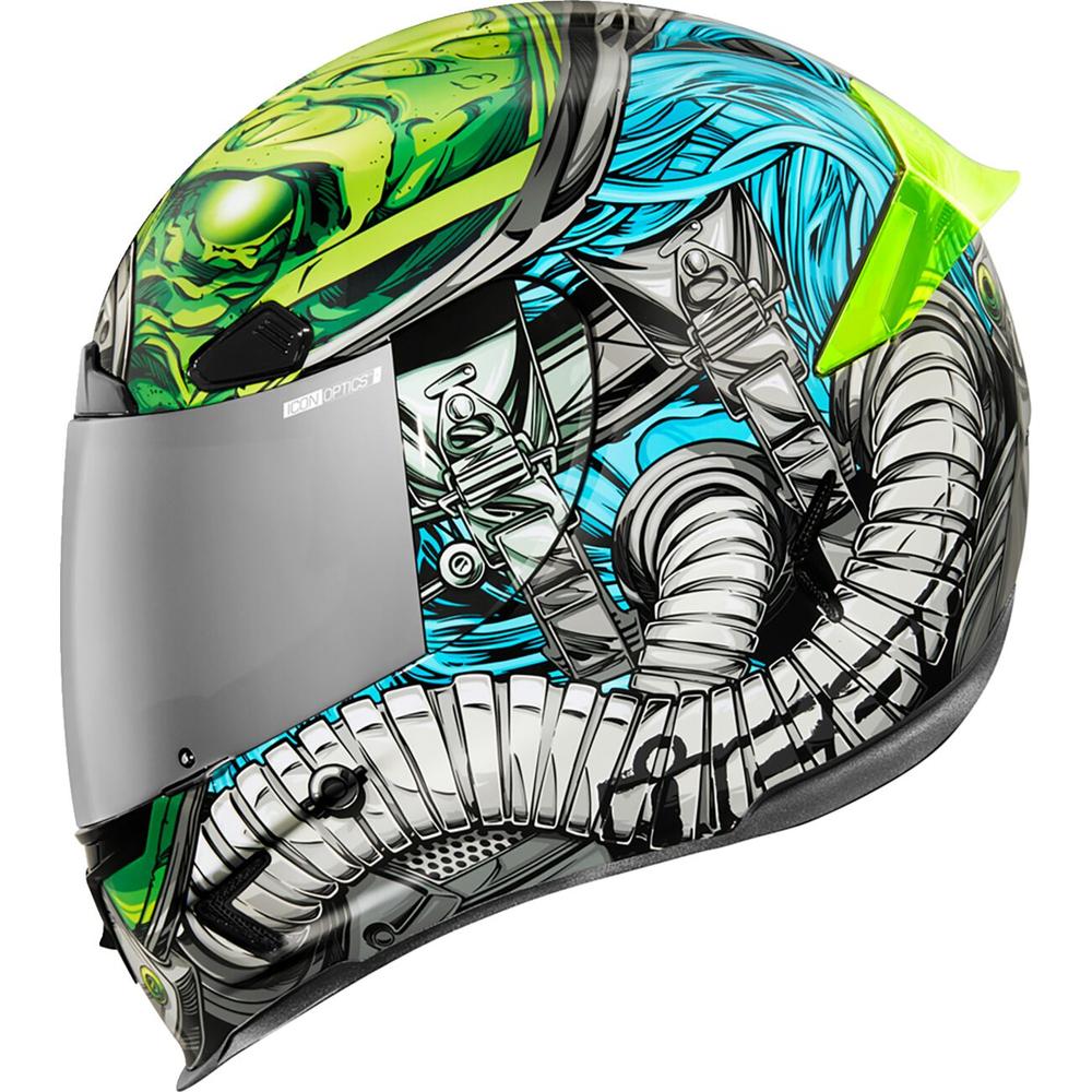 Icon Airframe Pro Outbreak Full Face Helmet Blue FREE 1 YEAR Returns, FREE UK Delivery | ThrottleChimp