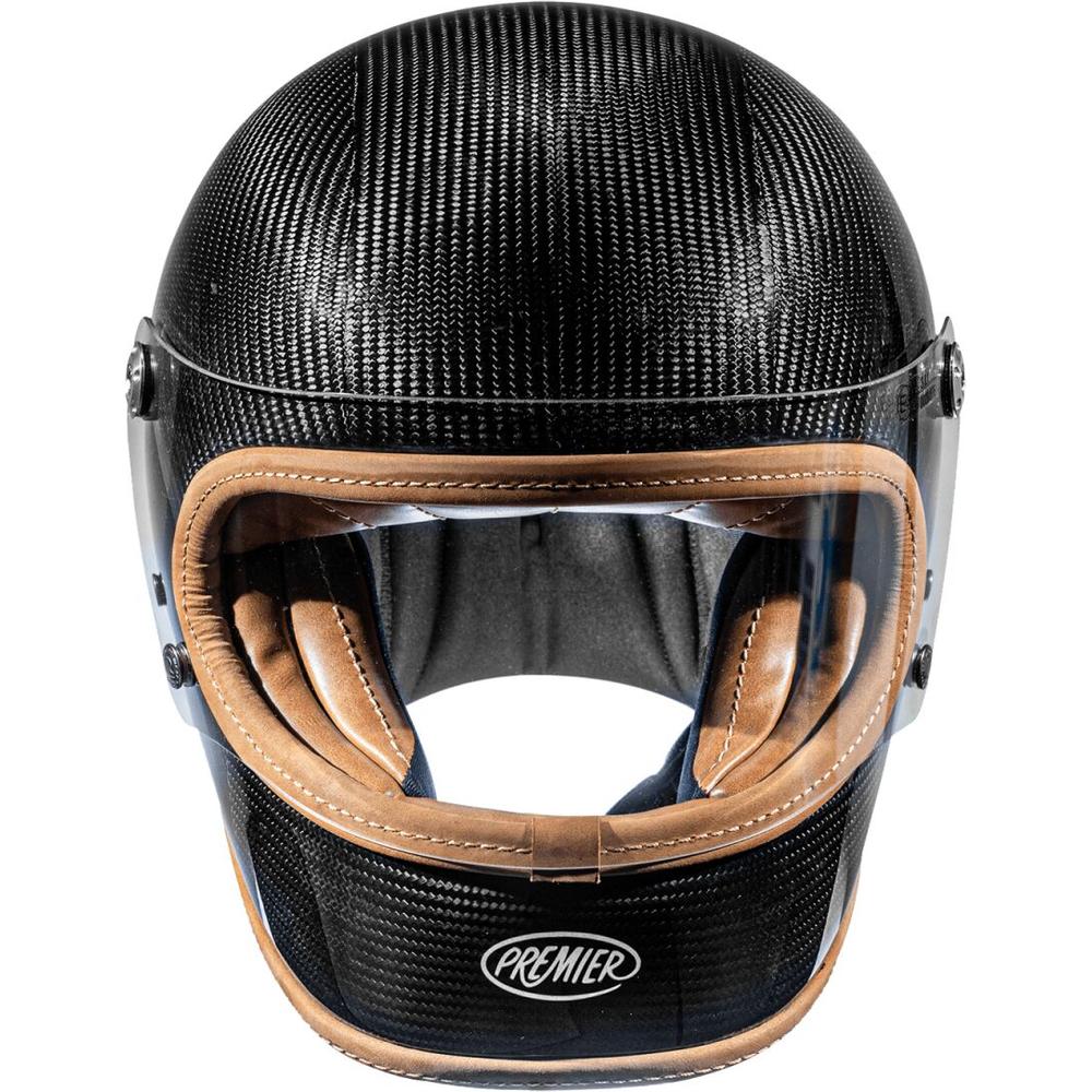 Premier Trophy Platinum Edition Carbon Full Face Helmet Gloss Black FREE 1 YEAR Returns, FREE UK Delivery | ThrottleChimp