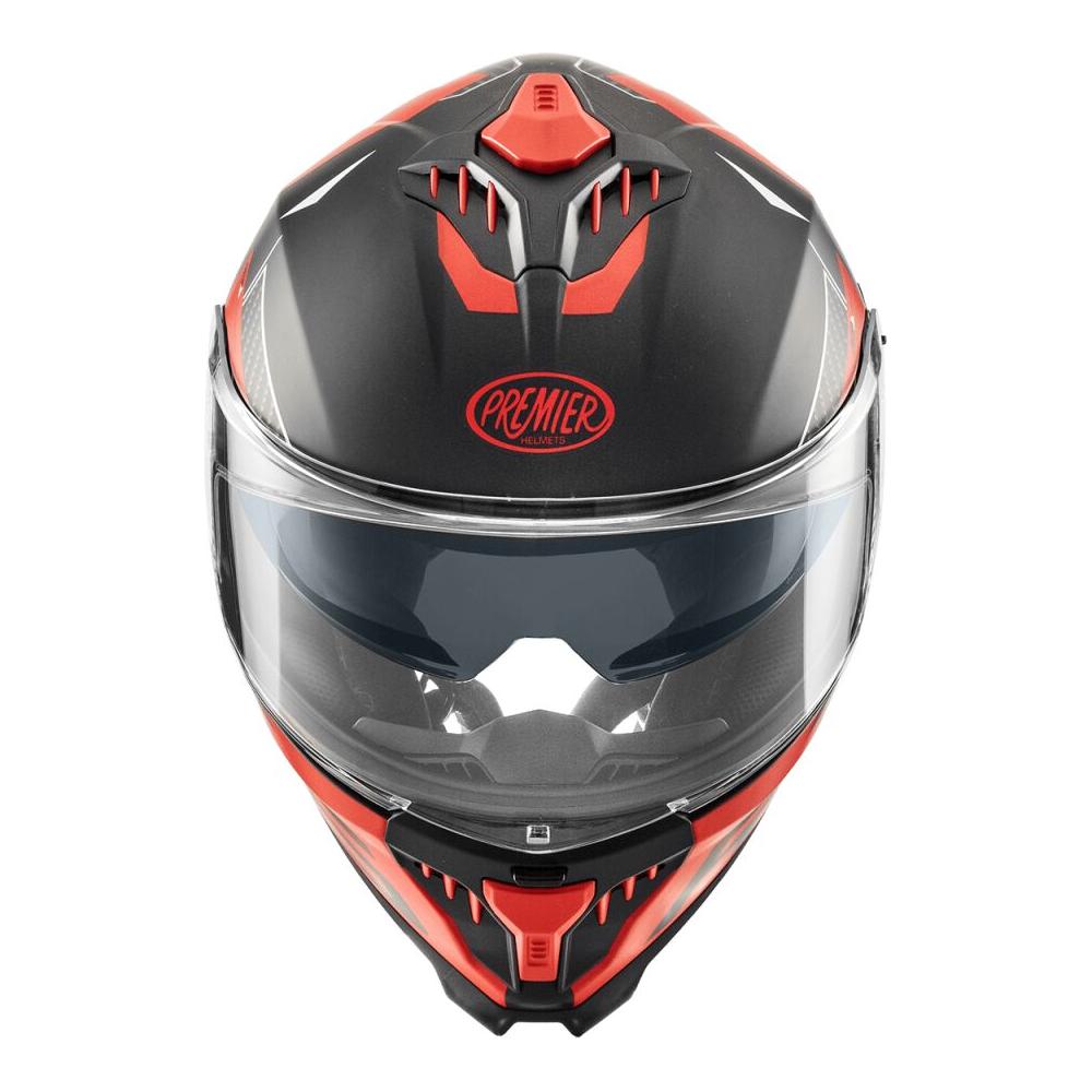 Premier Typhoon RS 92 Full Face Helmet Matt Black / Red FREE 1 YEAR Returns, FREE UK Delivery | ThrottleChimp