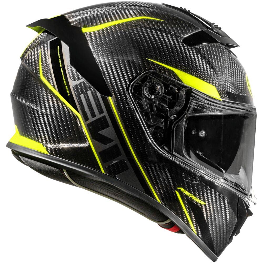 Premier Devil Carbon ST Y Full Face Helmet Black / Yellow FREE 1 YEAR Returns, FREE UK Delivery | ThrottleChimp