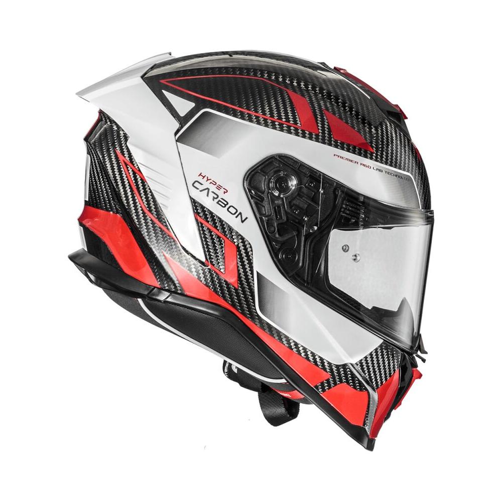 Premier Hyper Carbon TK 92 Full Face Helmet Red / White / Grey FREE 1 YEAR Returns, FREE UK Delivery | ThrottleChimp