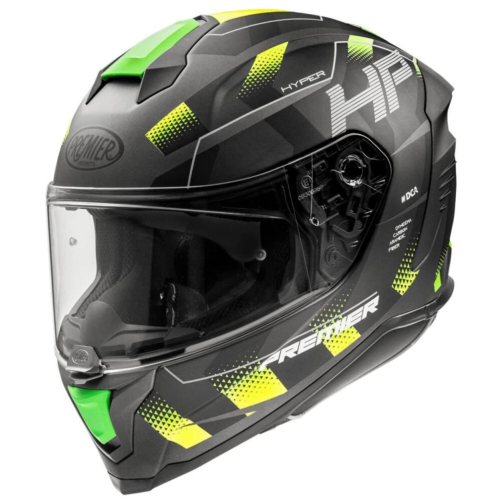 Premier Hyper HP 6 Full Face Helmet Matt Black / Grey FREE 1 YEAR Returns, FREE UK Delivery | ThrottleChimp