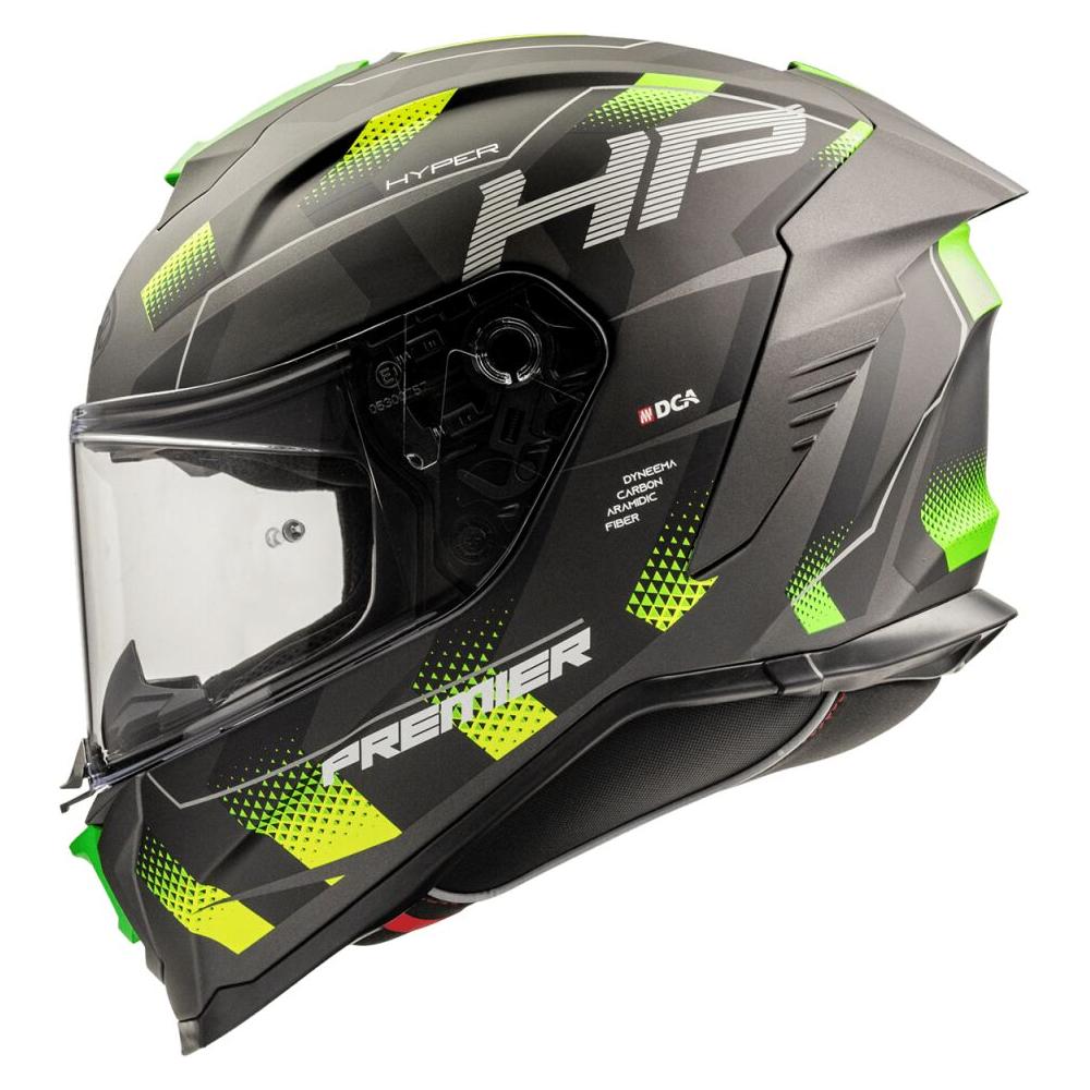 Premier Hyper HP 6 Full Face Helmet Matt Black / Grey FREE 1 YEAR Returns, FREE UK Delivery | ThrottleChimp