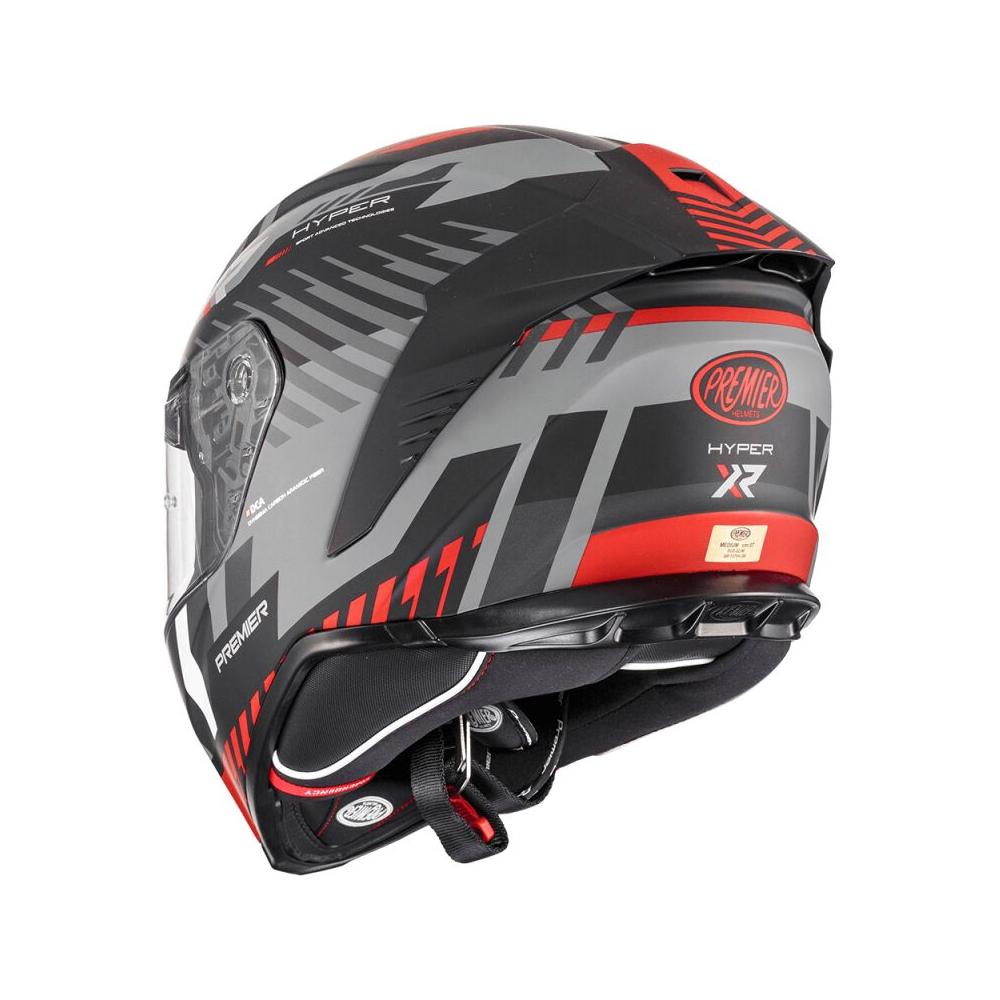 Premier Hyper XR 92 Full Face Helmet Matt Black / Grey / Red FREE 1 YEAR Returns, FREE UK Delivery | ThrottleChimp