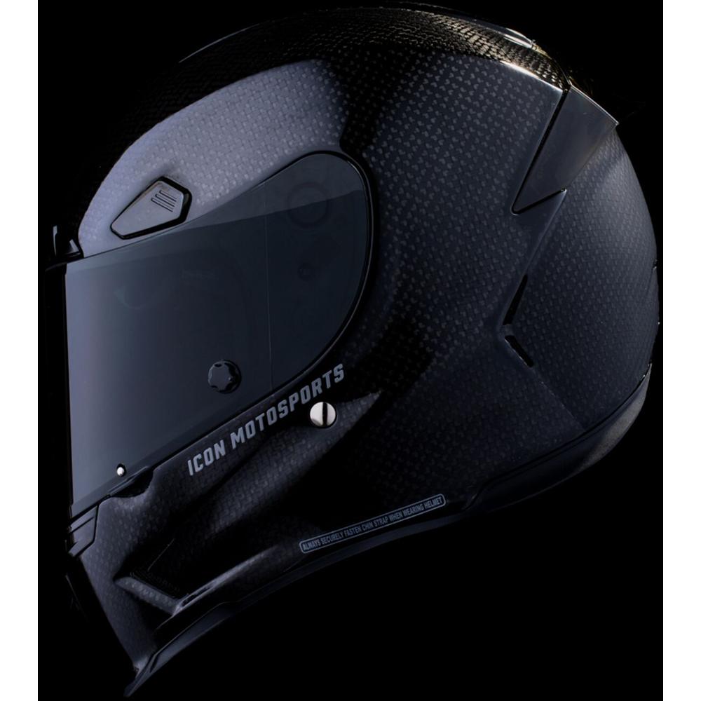 Icon Airframe Pro Carbon 4Tress Full Face Helmet Black FREE 1 YEAR Returns, FREE UK Delivery | ThrottleChimp
