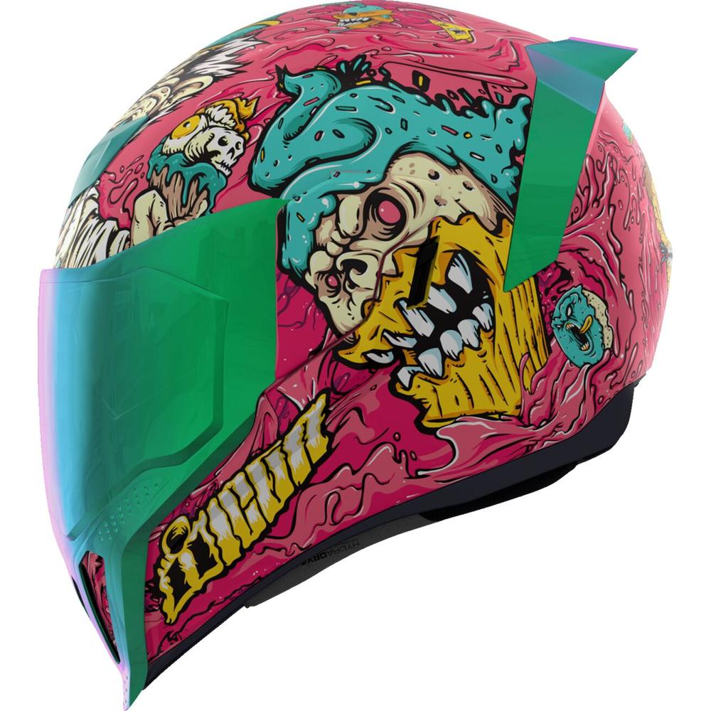 Icon Airflite Snack Attack MIPS Full Face Helmet Pink / Cyan FREE 1 YEAR Returns, FREE UK Delivery | ThrottleChimp