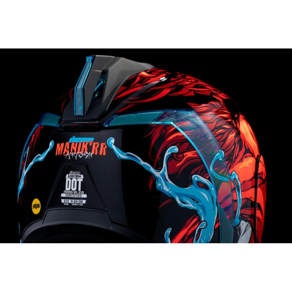 Icon Airform Manik'RR MIPS Full Face Helmet Red FREE 1 YEAR Returns, FREE UK Delivery | ThrottleChimp