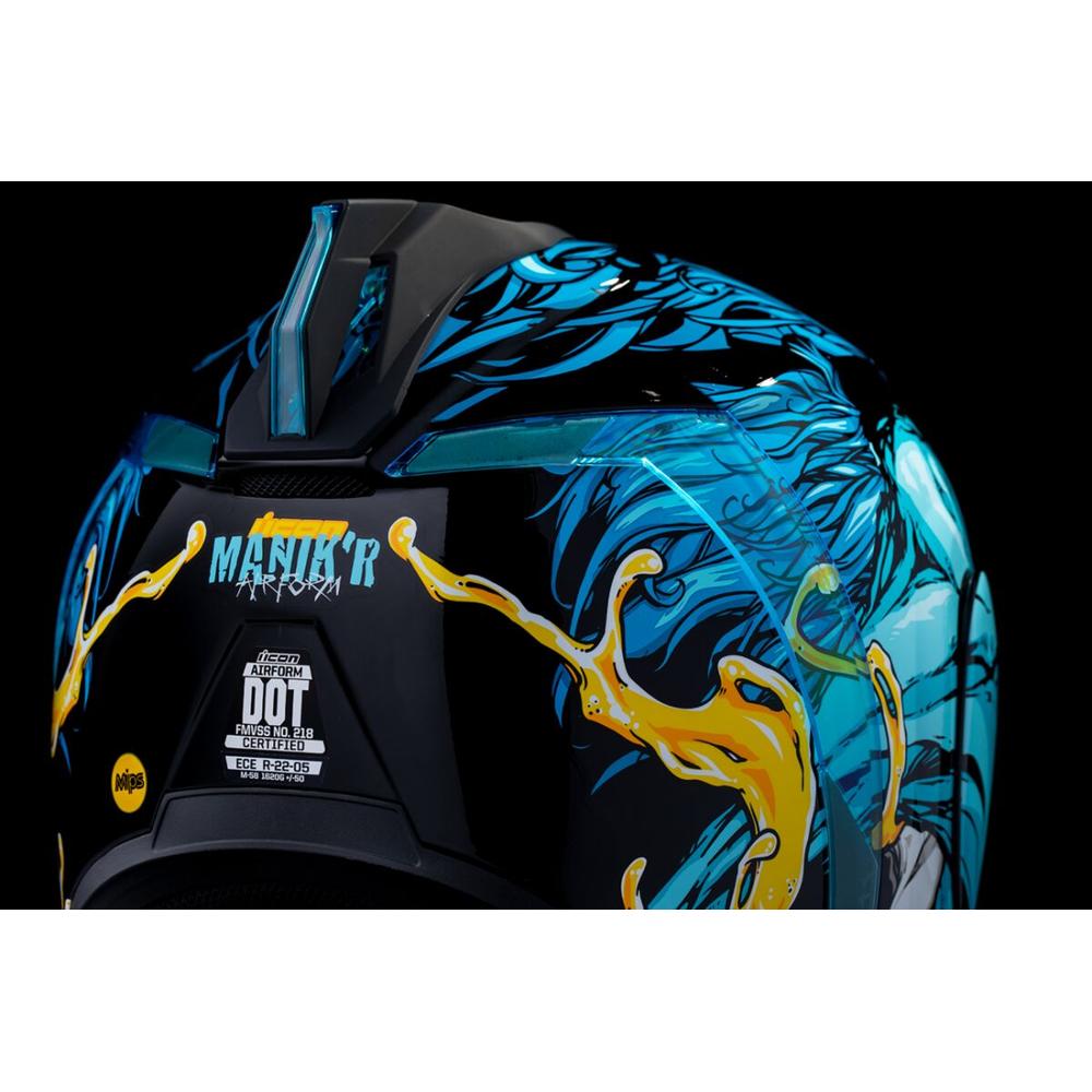 Icon Airform Manik'RR MIPS Full Face Helmet Light Blue FREE 1 YEAR Returns, FREE UK Delivery | ThrottleChimp