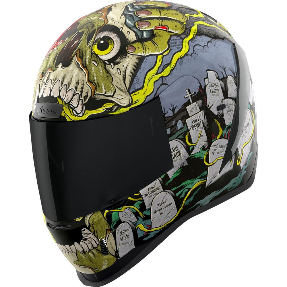 Icon Airform Dead Serious Full Face Helmet Black FREE 1 YEAR Returns, FREE UK Delivery | ThrottleChimp