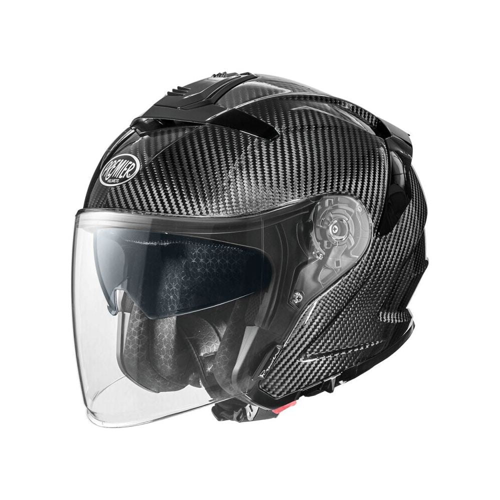 Premier JT5 Carbon Open Face Helmet Gloss Black FREE 1 YEAR Returns, FREE UK Delivery | ThrottleChimp
