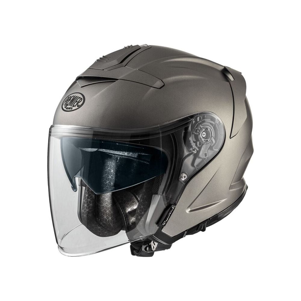 Premier JT5 U17 Open Face Helmet Grey FREE 1 YEAR Returns, FREE UK Delivery | ThrottleChimp