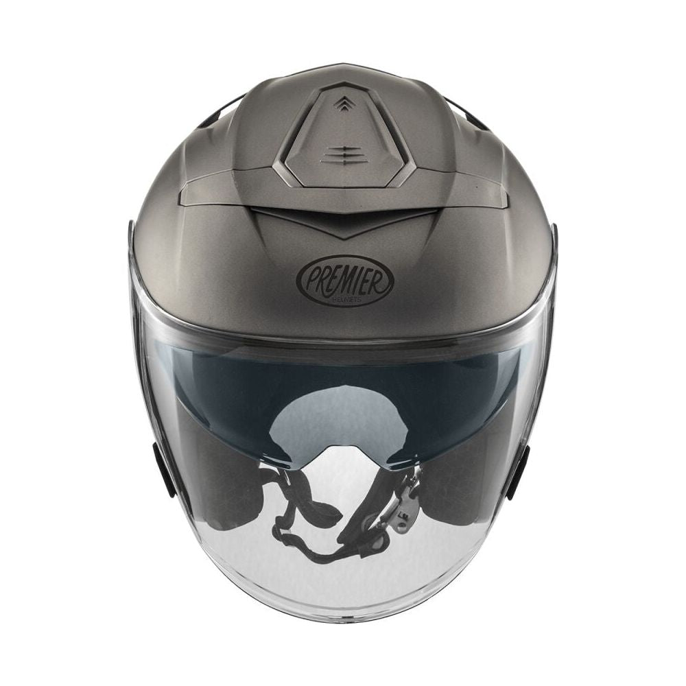 Premier JT5 U17 Open Face Helmet Grey FREE 1 YEAR Returns, FREE UK Delivery | ThrottleChimp