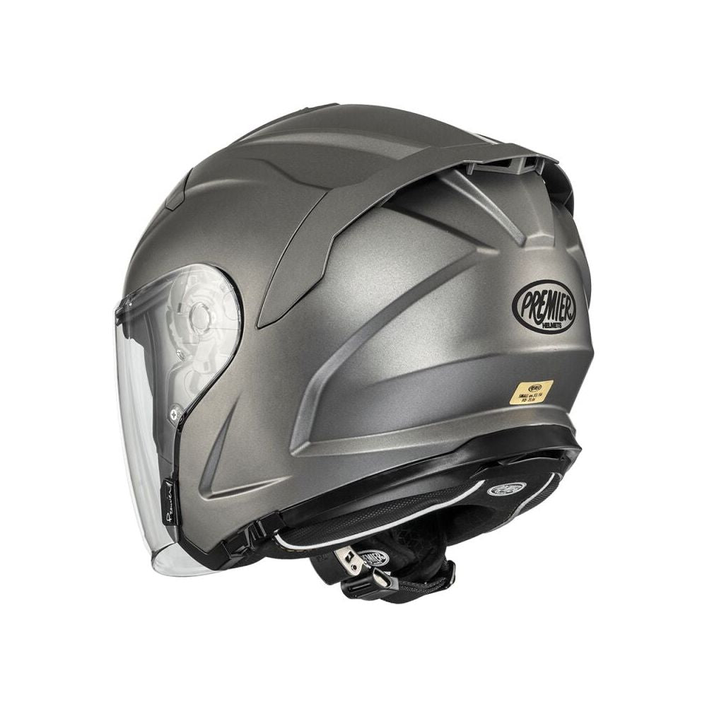 Premier JT5 U17 Open Face Helmet Grey FREE 1 YEAR Returns, FREE UK Delivery | ThrottleChimp