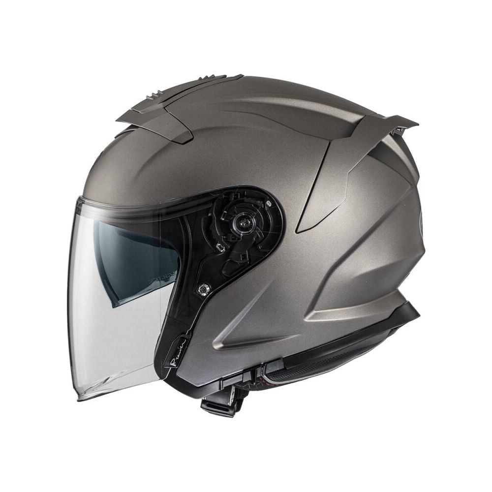Premier JT5 U17 Open Face Helmet Grey FREE 1 YEAR Returns, FREE UK Delivery | ThrottleChimp