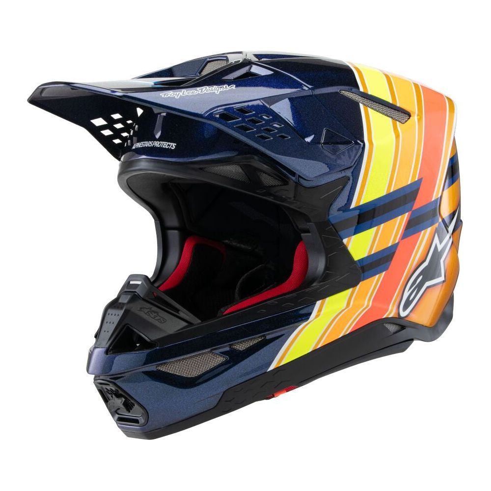 Alpinestars S-M10 TLD 25 MX Helmet Blue / Orange / Yellow FREE 1 YEAR Returns, FREE UK Delivery | ThrottleChimp