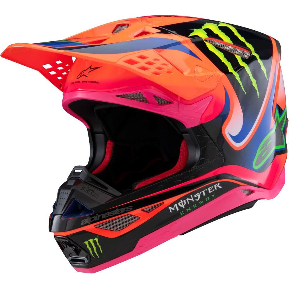 Alpinestars S-M10 Deegan MX Helmet Orange / Purple / Pink FREE 1 YEAR Returns, FREE UK Delivery | ThrottleChimp