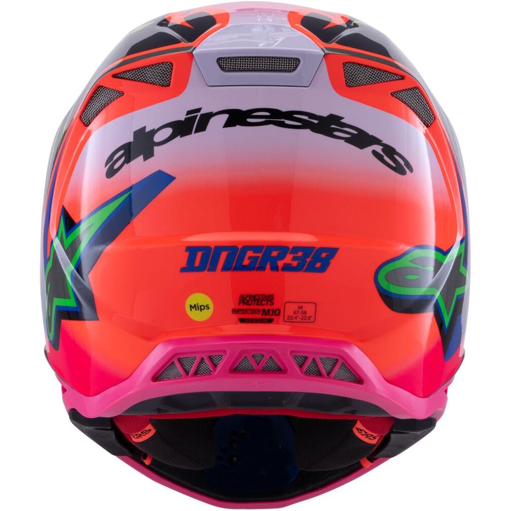 Alpinestars S-M10 Deegan MX Helmet Orange / Purple / Pink FREE 1 YEAR Returns, FREE UK Delivery | ThrottleChimp
