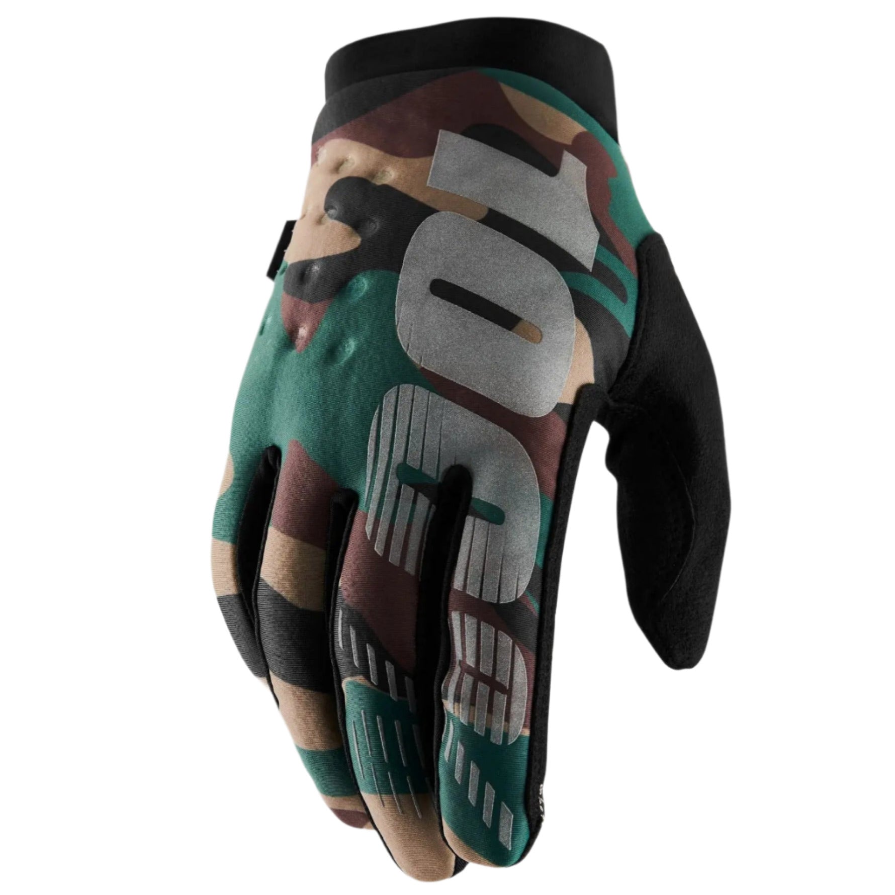 100% Brisker Cold Weather Cycle Gloves Camo / Black - FREE 1 YEAR Returns, FREE UK Shipping | ThrottleChimp