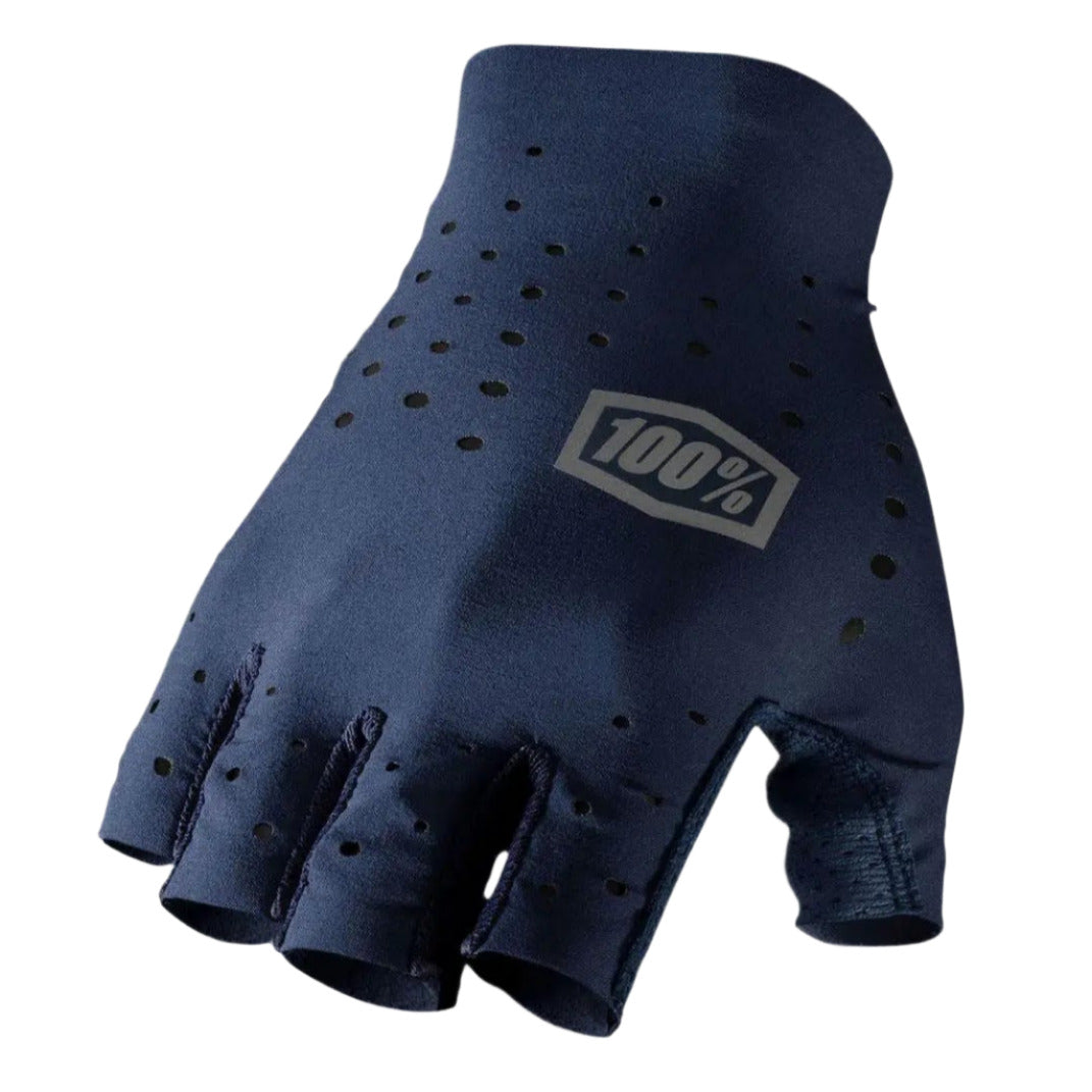 100% Sling Short Finger Cycle Gloves Navy - FREE 1 YEAR Returns, FREE UK Shipping | ThrottleChimp