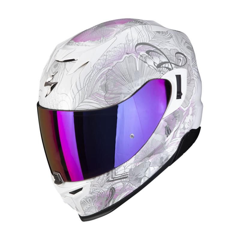 Scorpion EXO 520 Evo Air Melrose Full Face Helmet White / Pink - ThrottleChimp