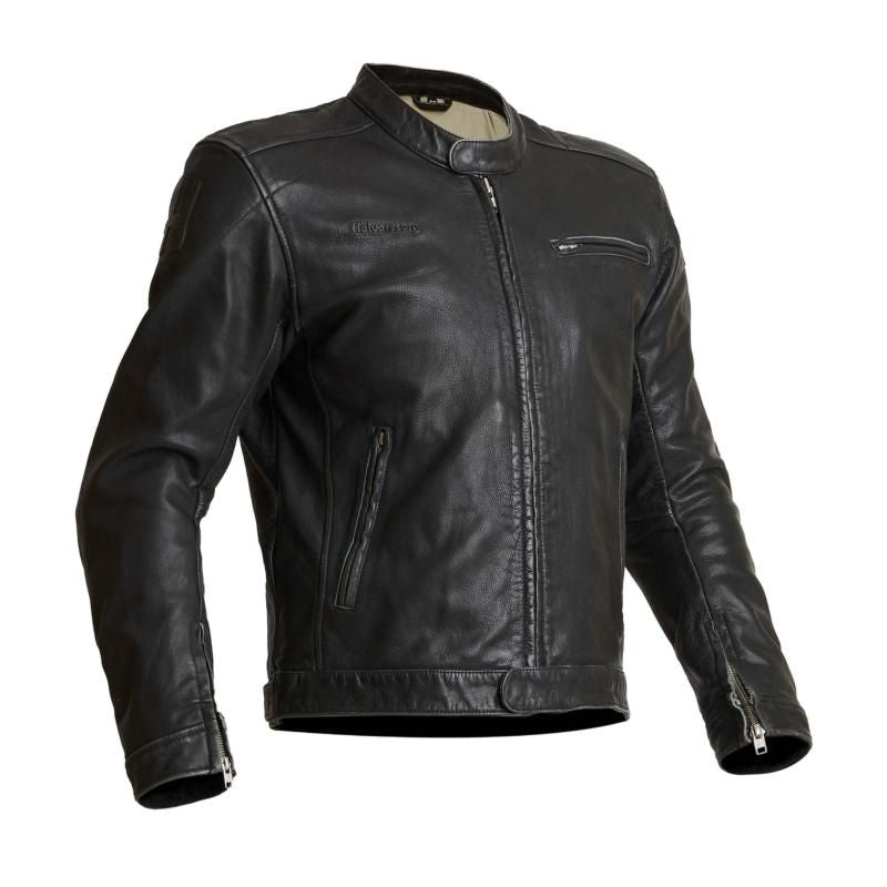 Halvarssons Idre Classic Leather Jacket Black FREE 1 YEAR Returns, FREE UK Delivery | ThrottleChimp