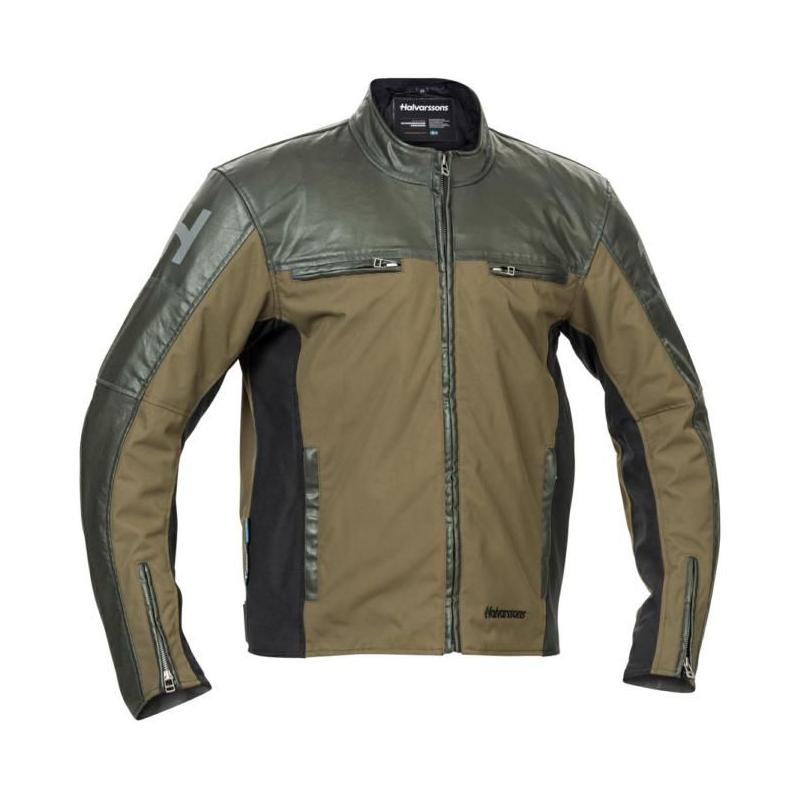Halvarssons Holmen Textile Jacket Green / Brown FREE 1 YEAR Returns, FREE UK Delivery | ThrottleChimp