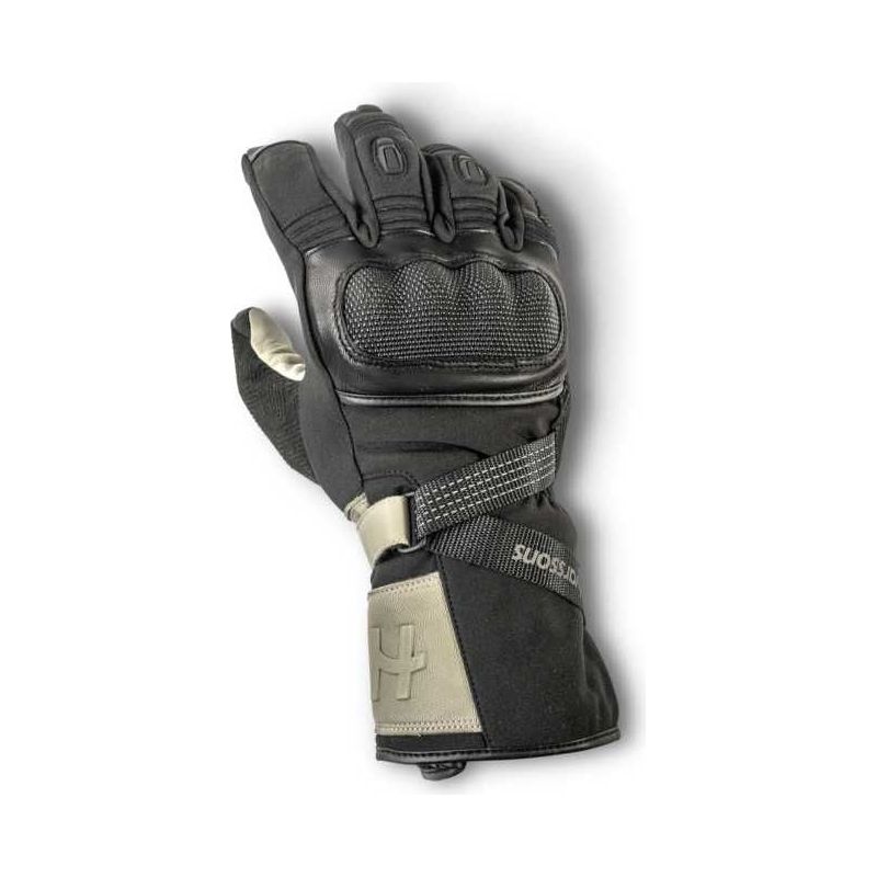 Halvarssons Tihola Winter Touring Leather / Textile Gloves Black / Grey FREE 1 YEAR Returns, FREE UK Delivery | ThrottleChimp