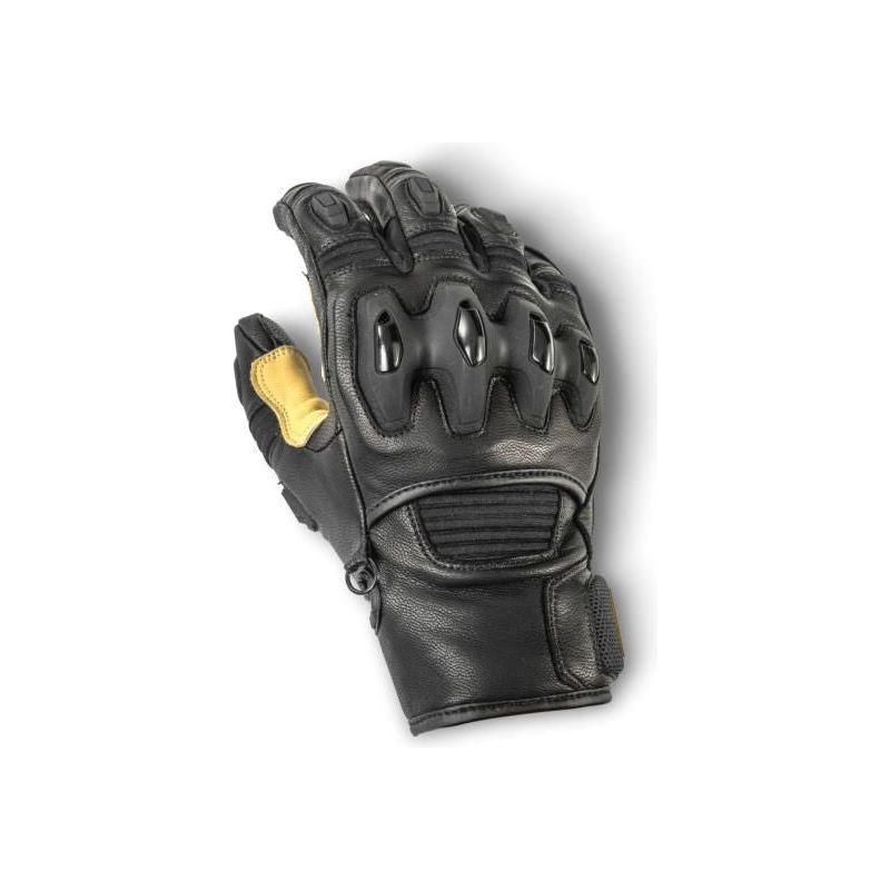 Halvarssons Flon Short Leather Gloves Black / Tan FREE 1 YEAR Returns, FREE UK Delivery | ThrottleChimp