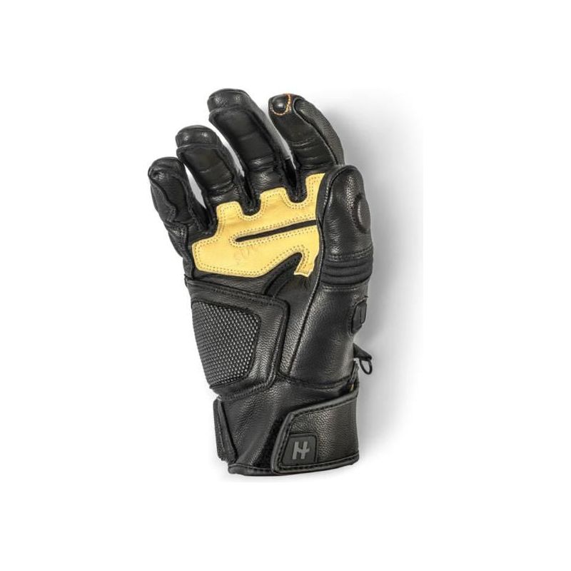 Halvarssons Flon Short Leather Gloves Black / Tan FREE 1 YEAR Returns, FREE UK Delivery | ThrottleChimp