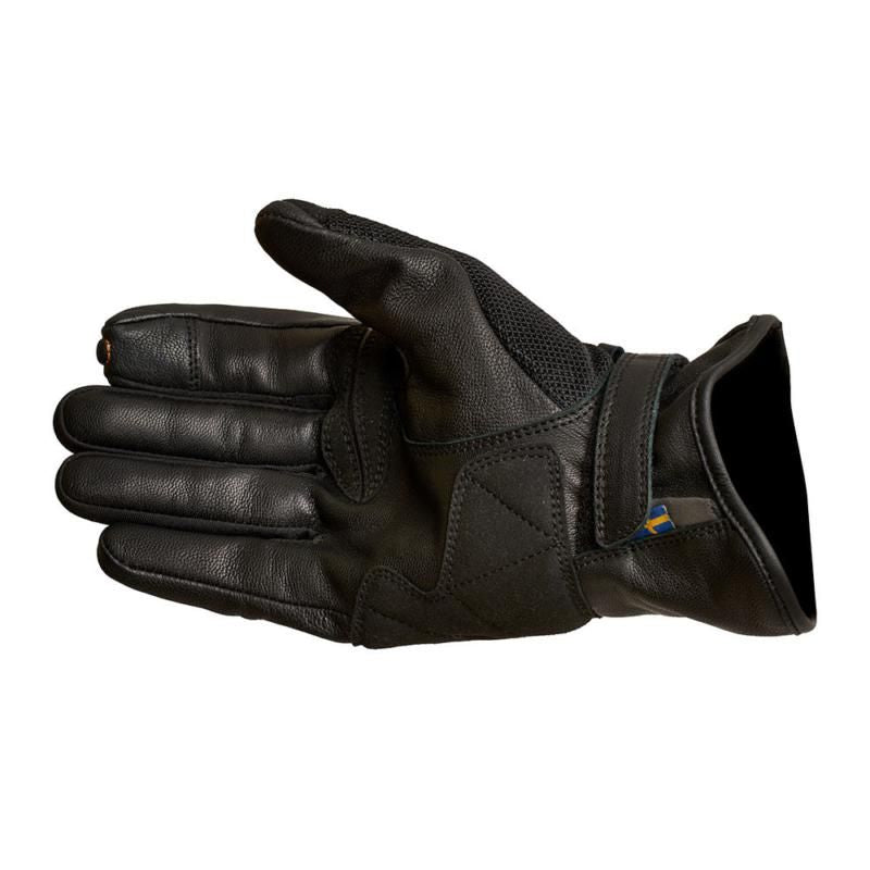 Halvarssons GLA Short Leather / Textile Gloves Black FREE 1 YEAR Returns, FREE UK Delivery | ThrottleChimp