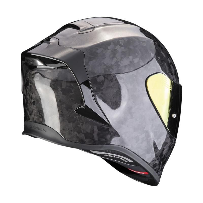 Scorpion EXO R1 Air Evo Carbon Full Face Helmet Onyx Black FREE 1 YEAR Returns, FREE UK Delivery | ThrottleChimp