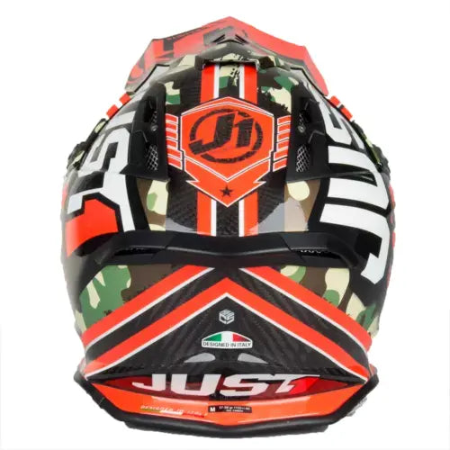 Just1 J12 Carbon MX Helmet Kombat Red FREE 1 YEAR Returns, FREE UK Delivery | ThrottleChimp