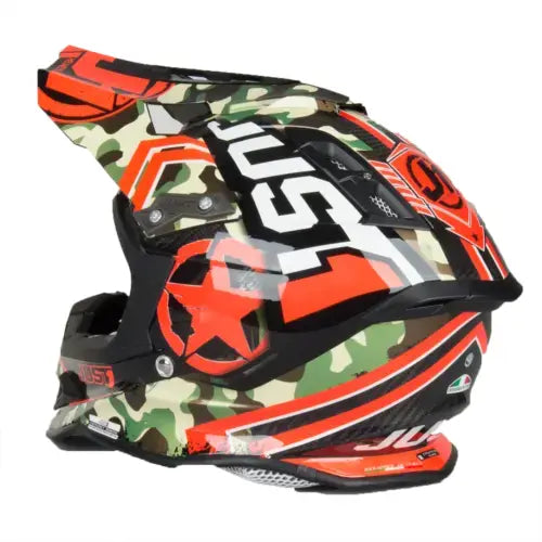 Just1 J12 Carbon MX Helmet Kombat Red FREE 1 YEAR Returns, FREE UK Delivery | ThrottleChimp