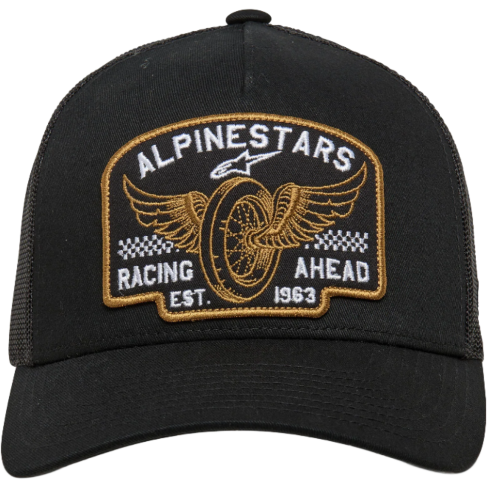 Alpinestars Heritage Patch Trucker Cap Black / Black FREE 1 YEAR Returns, FREE UK Delivery | ThrottleChimp