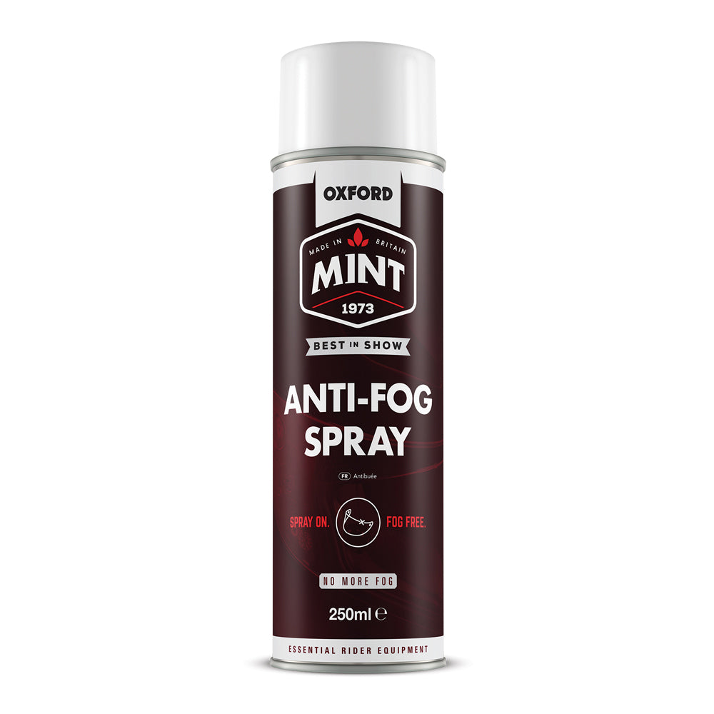 Oxford Mint Anti Fog Spray For Helmet Visors - 250ml FREE 1 YEAR Returns, FREE UK Delivery | ThrottleChimp