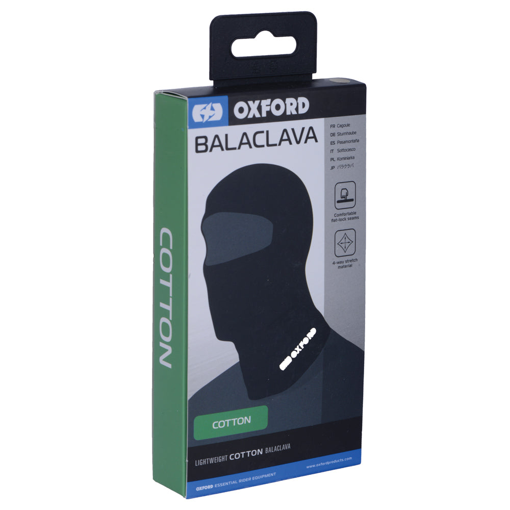 Oxford Cotton Balaclava Black FREE 1 YEAR Returns, FREE UK Delivery | ThrottleChimp