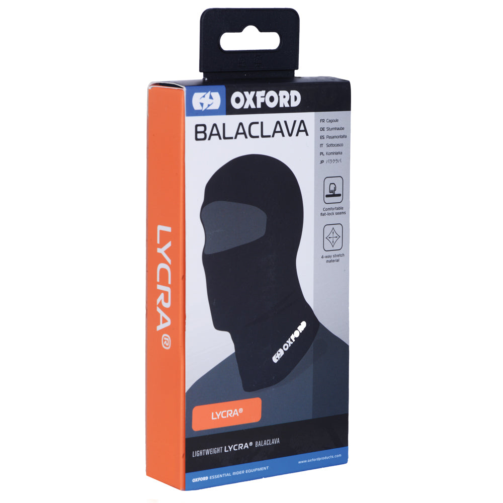 Oxford Lycra Balaclava Black FREE 1 YEAR Returns, FREE UK Delivery | ThrottleChimp
