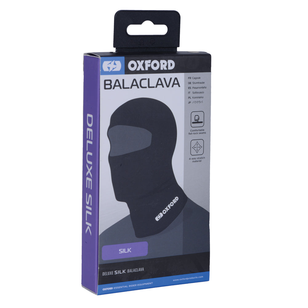 Oxford Deluxe Silk Balaclava Black FREE 1 YEAR Returns, FREE UK Delivery | ThrottleChimp
