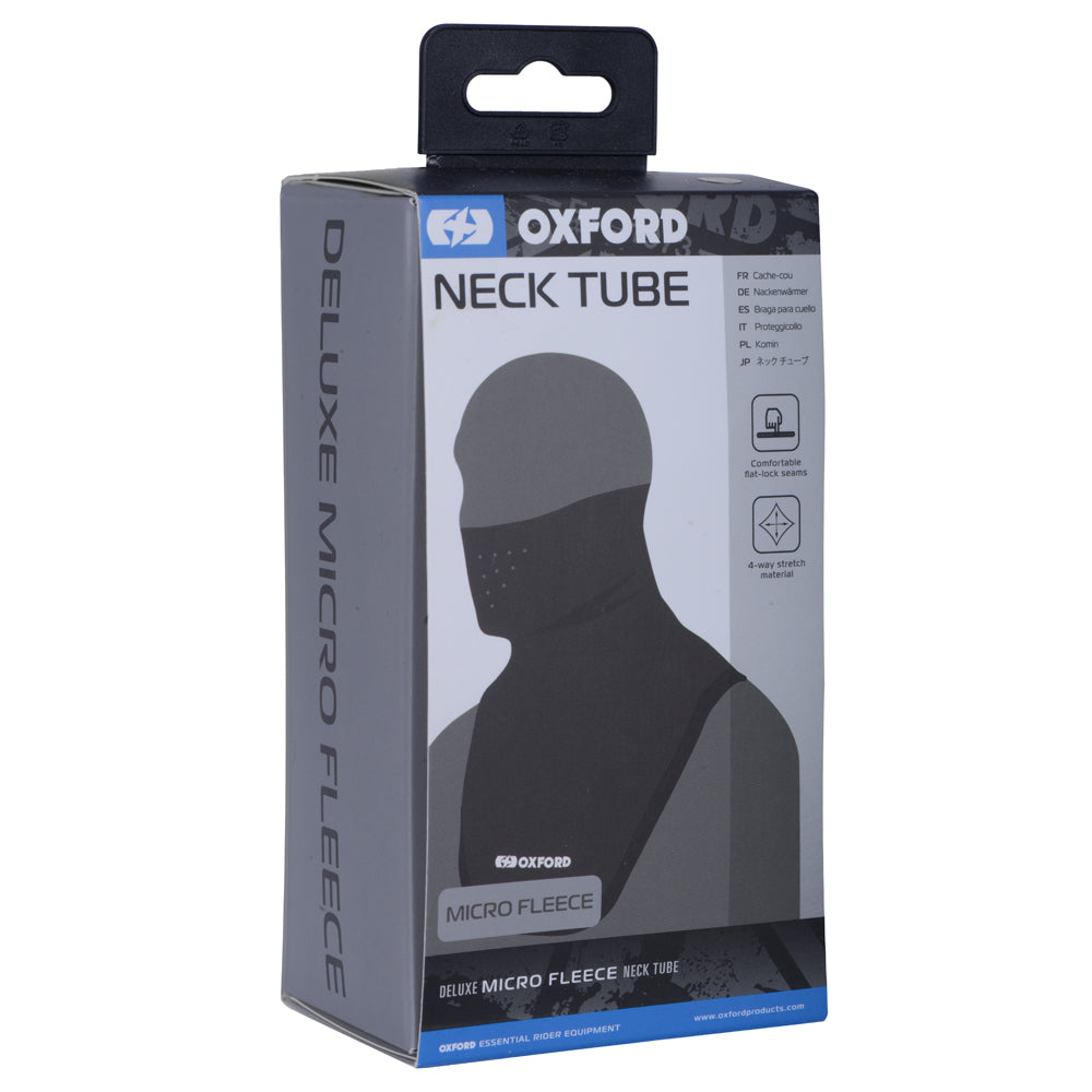 Oxford Deluxe Neck Tube Micro Fleece Black FREE 1 YEAR Returns, FREE UK Delivery | ThrottleChimp