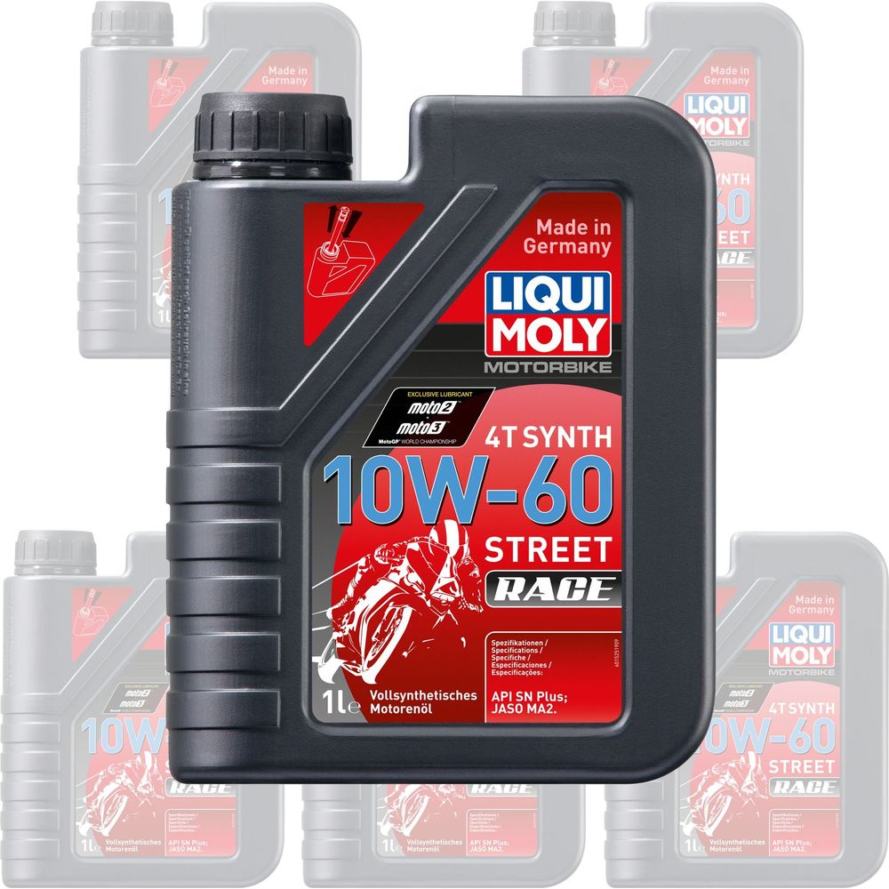 Liqui Moly 4 Stroke Fully Synthetic Street Race 10W-60 Oil - Box of 6 FREE 1 YEAR Returns, FREE UK Delivery | ThrottleChimp