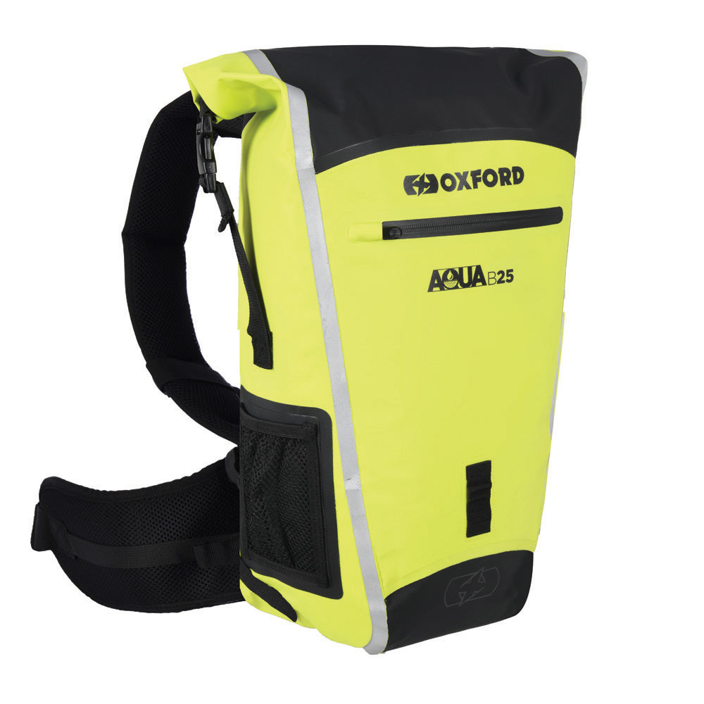 Oxford Aqua B25 Hydro Backpack Black / Fluo Yellow - 25 Litres FREE 1 YEAR Returns, FREE UK Delivery | ThrottleChimp