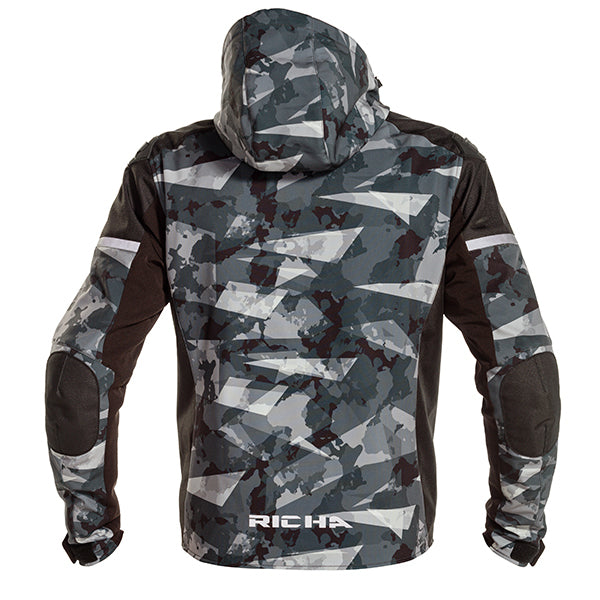 Richa Stealth Hooded Textile Jacket Camo Grey FREE 1 YEAR Returns, FREE UK Delivery | ThrottleChimp