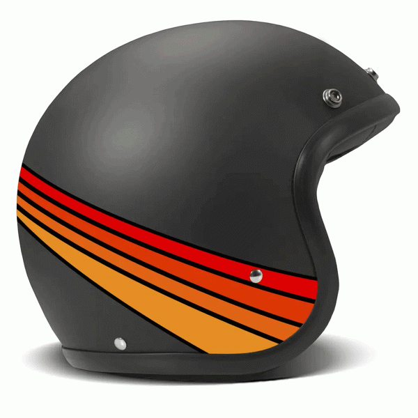 DMD Retro Jet Open Face Helmet Fuoco FREE UK Delivery, FREE 365 Day Returns | Moto Central