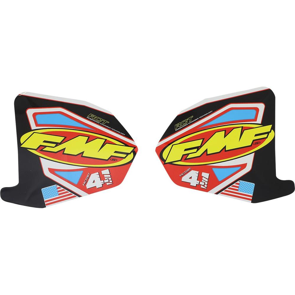 FMF Exhaust Mini Decal Black / Red / Yellow FREE 1 YEAR Returns, FREE UK Delivery | ThrottleChimp