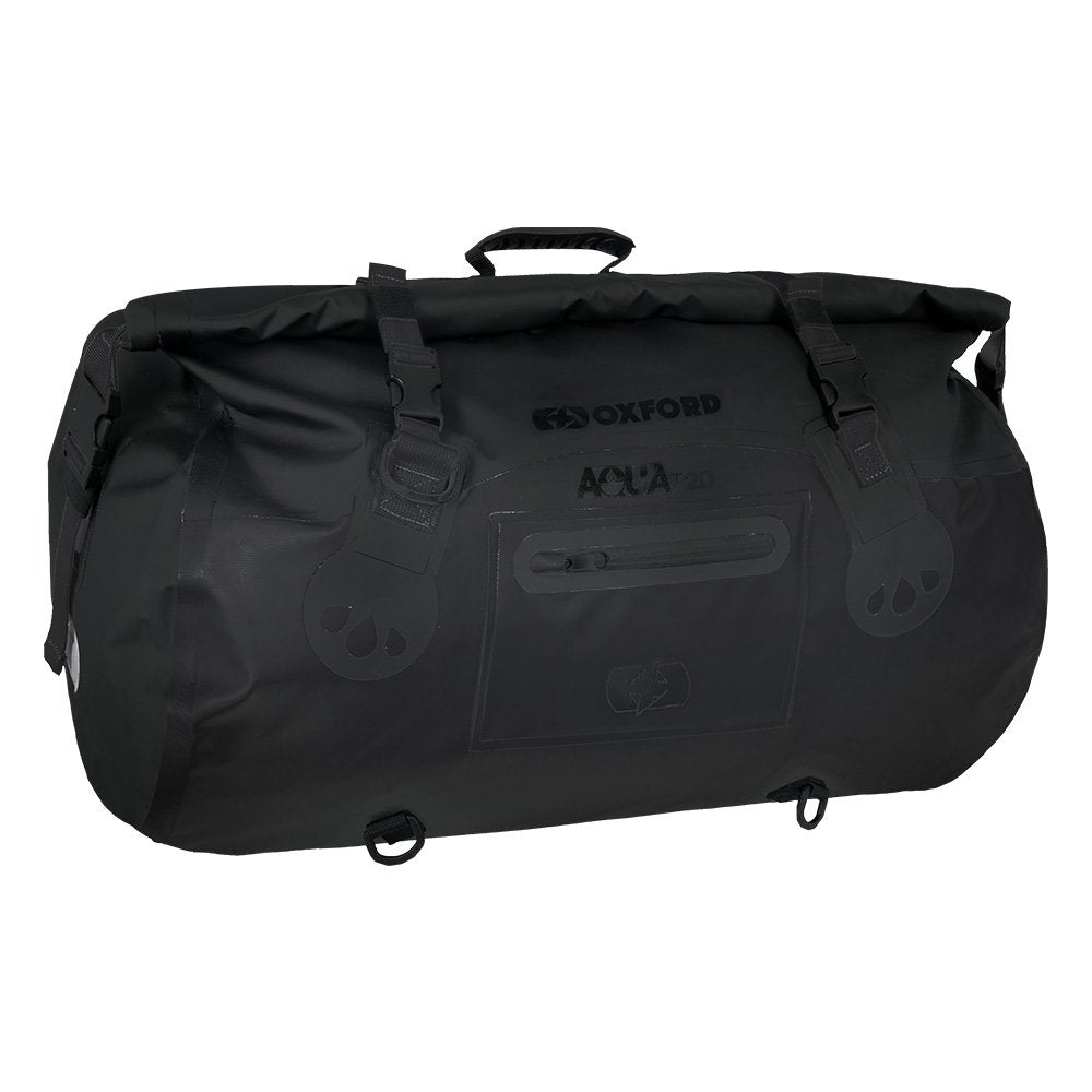 Oxford Aqua T20 Roll Bag Black - 20 Litres FREE 1 YEAR Returns, FREE UK Delivery | ThrottleChimp