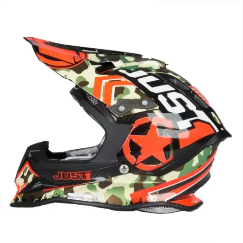 Just1 J12 Carbon MX Helmet Kombat Red FREE 1 YEAR Returns, FREE UK Delivery | ThrottleChimp