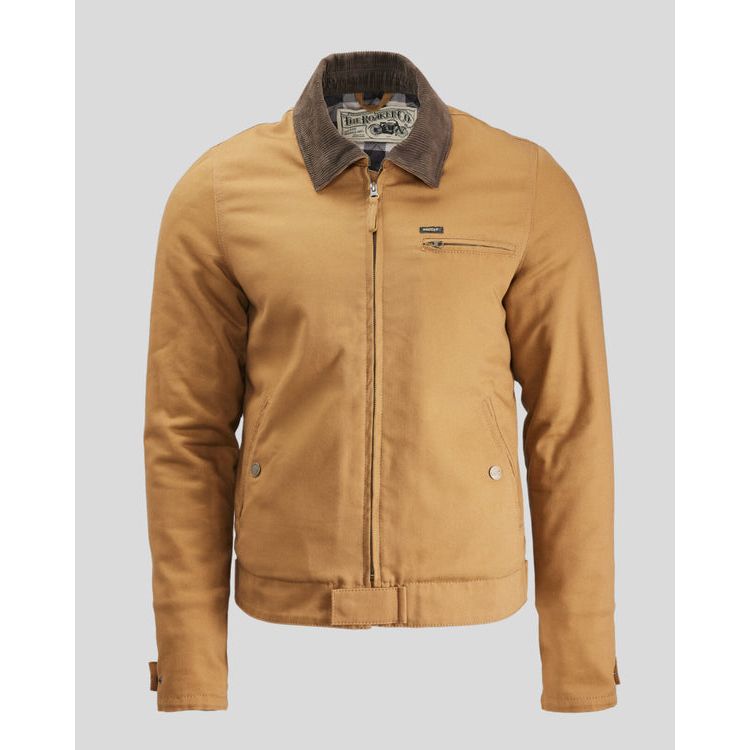 Rokker Canvas Textile Jacket Tobacco Brown FREE 1 YEAR Returns, FREE UK Delivery | ThrottleChimp
