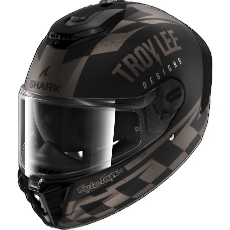 Shark x Troy Lee Designs Spartan RS Full Face Helmet Raceshop Black / Anthracite / Silver FREE 1 YEAR Returns, FREE UK Delivery | ThrottleChimp
