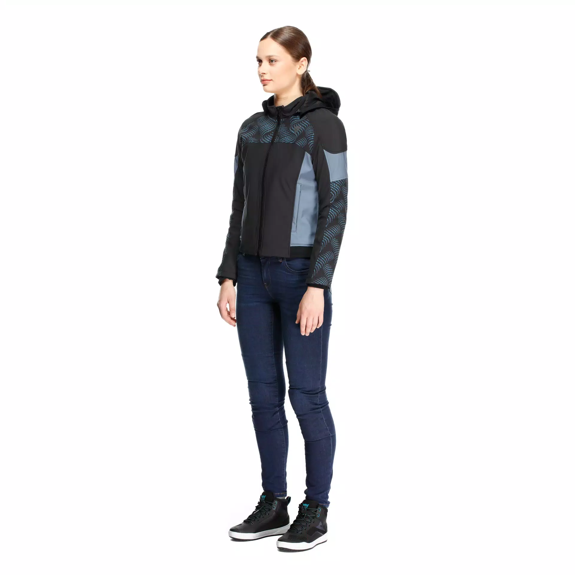 Dainese Ignite 2 Hoodie Ladies Textile Jacket Black / Blue Mirage FREE 1 YEAR Returns, FREE UK Delivery | ThrottleChimp