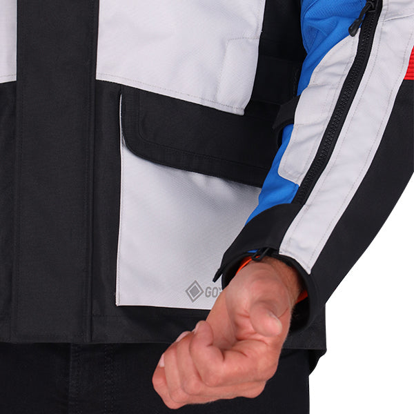 Richa Brutus Touring Gore-Tex Jacket Grey / Blue / Red FREE 1 YEAR Returns, FREE UK Delivery | ThrottleChimp
